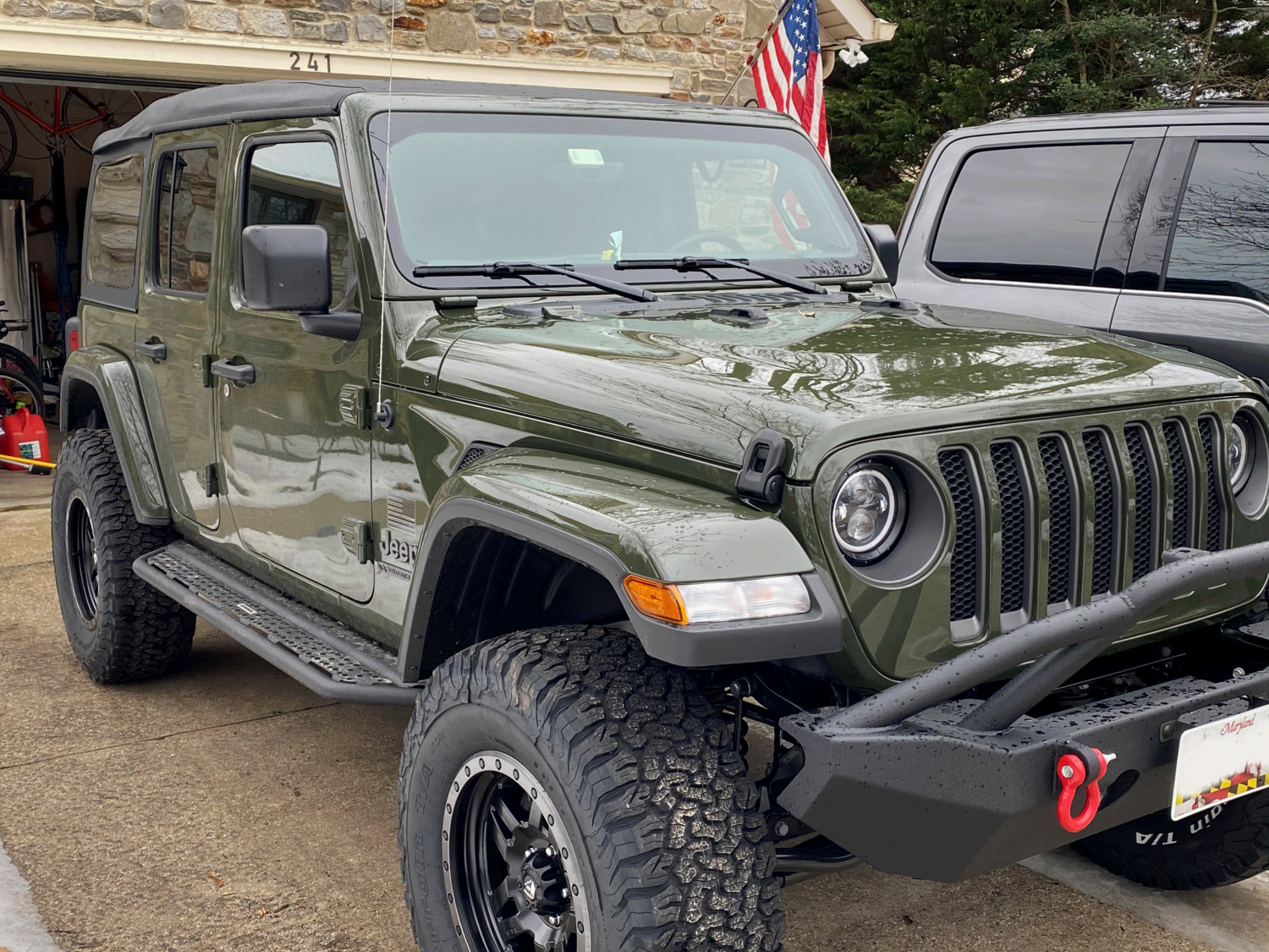 j Fishbone Offroad FB22088 Mid-Width Front Bumper for 18-21